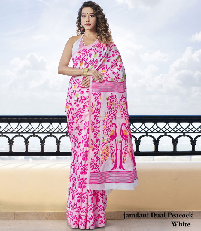 Jamdani 2 Classic Fancy Party Wear Silk Designer Saree Collection